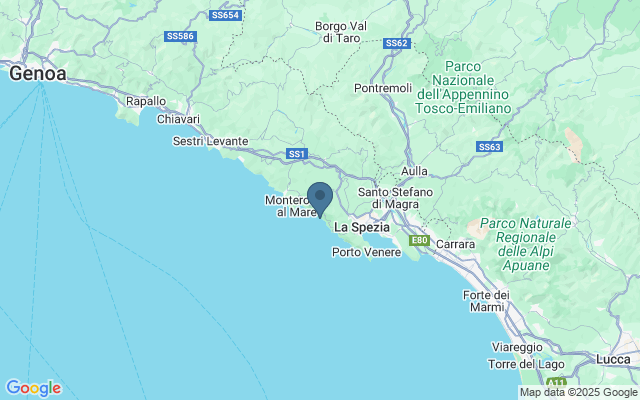 Kaart met locatie Corniglia